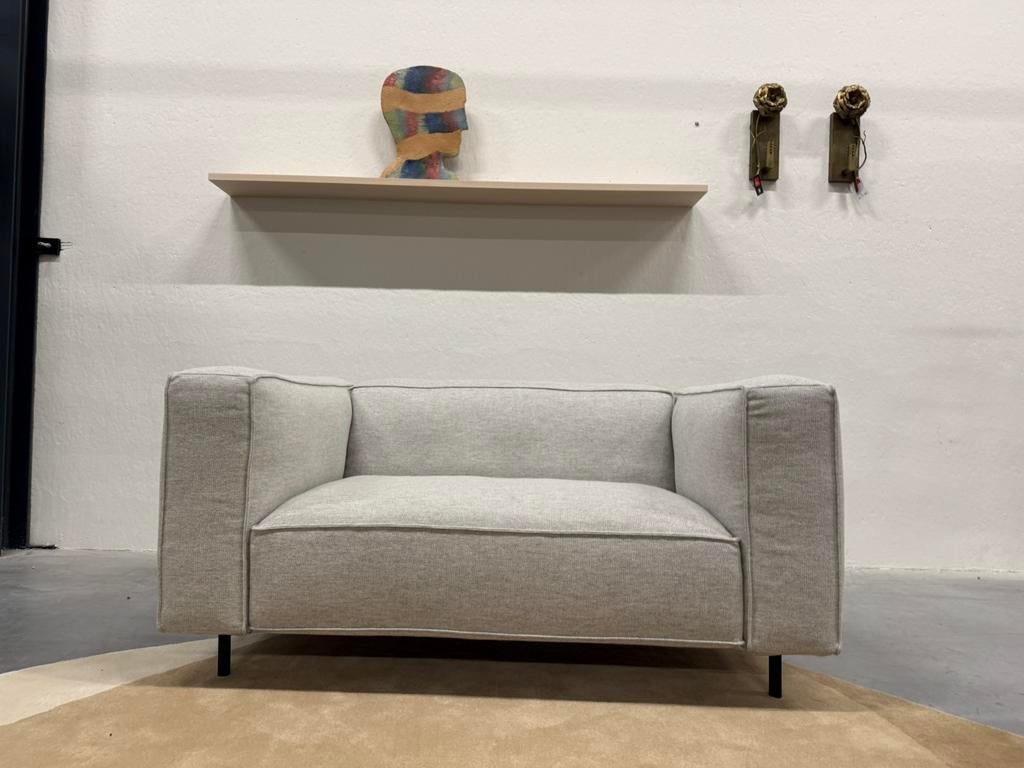 Nieuw Gelderland 6400 Bank 2 zits hallingdal design Stof, 75 tot 100 cm, Ophalen of Verzenden, Rechte bank, Gelderland