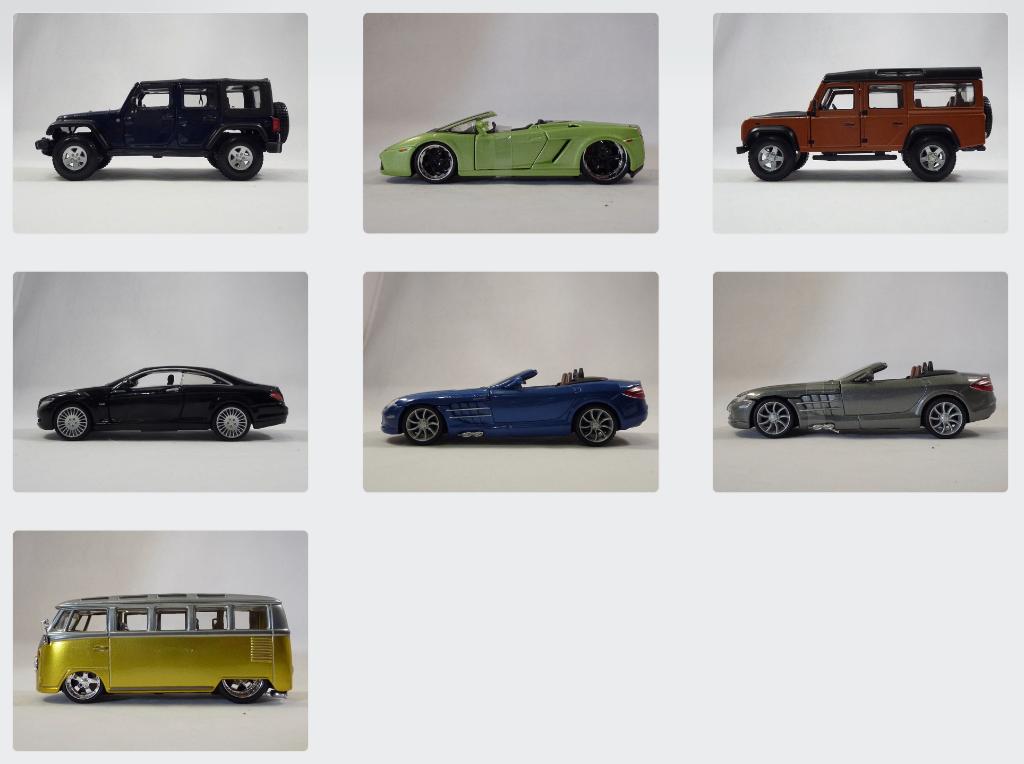 Bburago: Jeep, Lamborghini, Land Rover, Mercedes, VW, 1:32, Hobby en Vrije tijd, Modelauto's | 1:32, Ophalen of Verzenden, Zo goed als nieuw