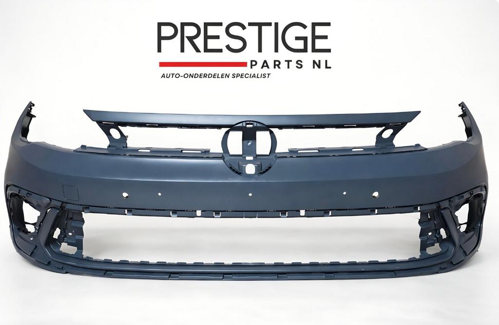 Voorbumper VW Polo 2G Facelift R-line PDC Bumper bj.2022-202, Gebruikt, -, Voor, Ophalen of Verzenden
