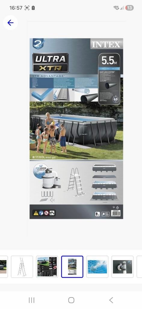 Groot Intex Opzetzwembad 549x274x132 cm - Zo goed als nieuw, 120 cm of meer, 200 tot 300 cm, Ophalen of Verzenden, Zo goed als nieuw