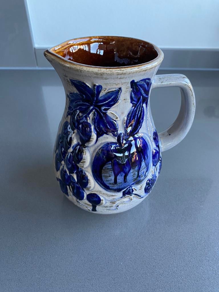 West Germany Vaas / Karaf 18 cm en Plaquette, Ophalen of Verzenden