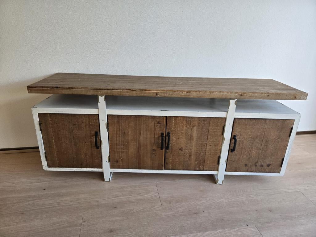 Houten tv-meubel met deurtjes, Huis en Inrichting, Ophalen, 25 tot 50 cm, Minder dan 100 cm