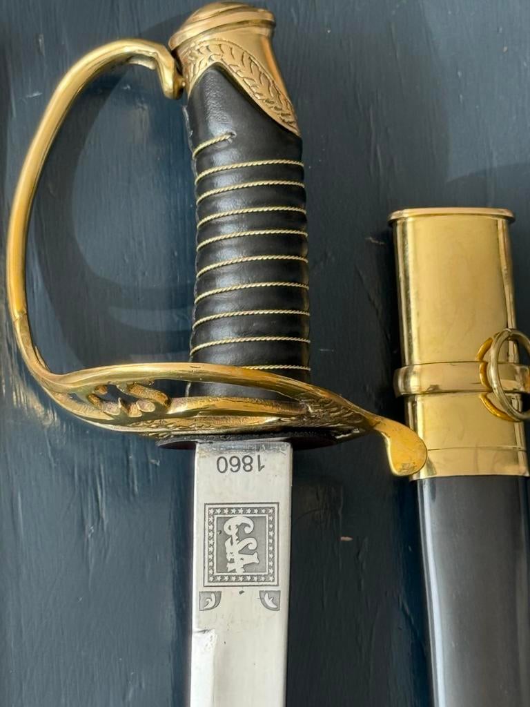 Sabel met schede, gemerkt 1860, Verzamelen, Militaria | Algemeen, Ophalen of Verzenden