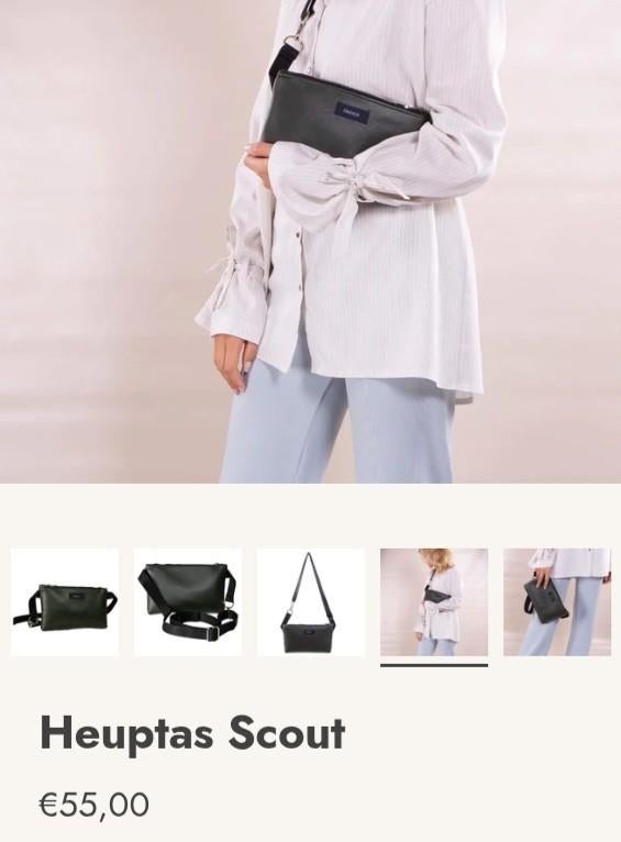 Fraenck zwart schoudertasje / heuptasje gerecycled materiaal, Ophalen of Verzenden, Nieuw, Zwart, Overige merken