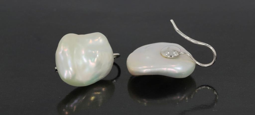 Barok parel robuust set 14k gouden oorbellen klassiek dames, Sieraden, Tassen en Uiterlijk, Oorbellen, Hangers, Voordeelsieraden