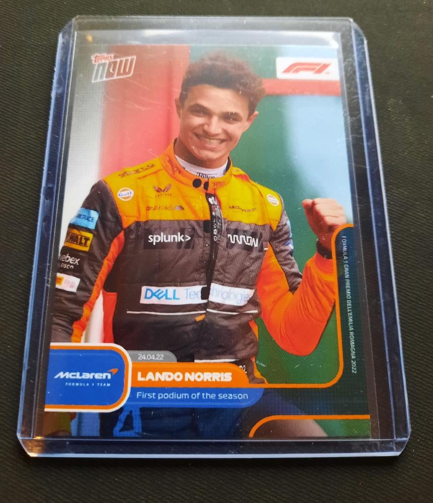 Lando Norris McLaren F1 Team Topps Now 2022 first podium, Ophalen of Verzenden, Nieuw, Plaatje