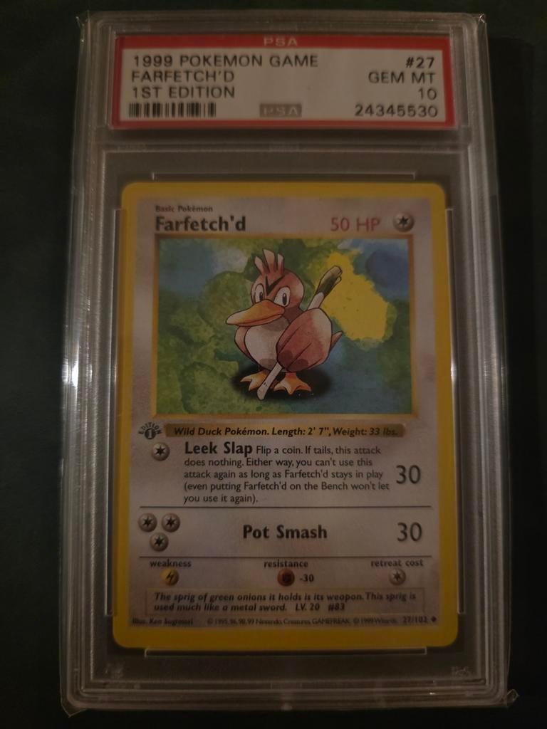 Farfetch'd 1st edition PSA 10, Ophalen of Verzenden