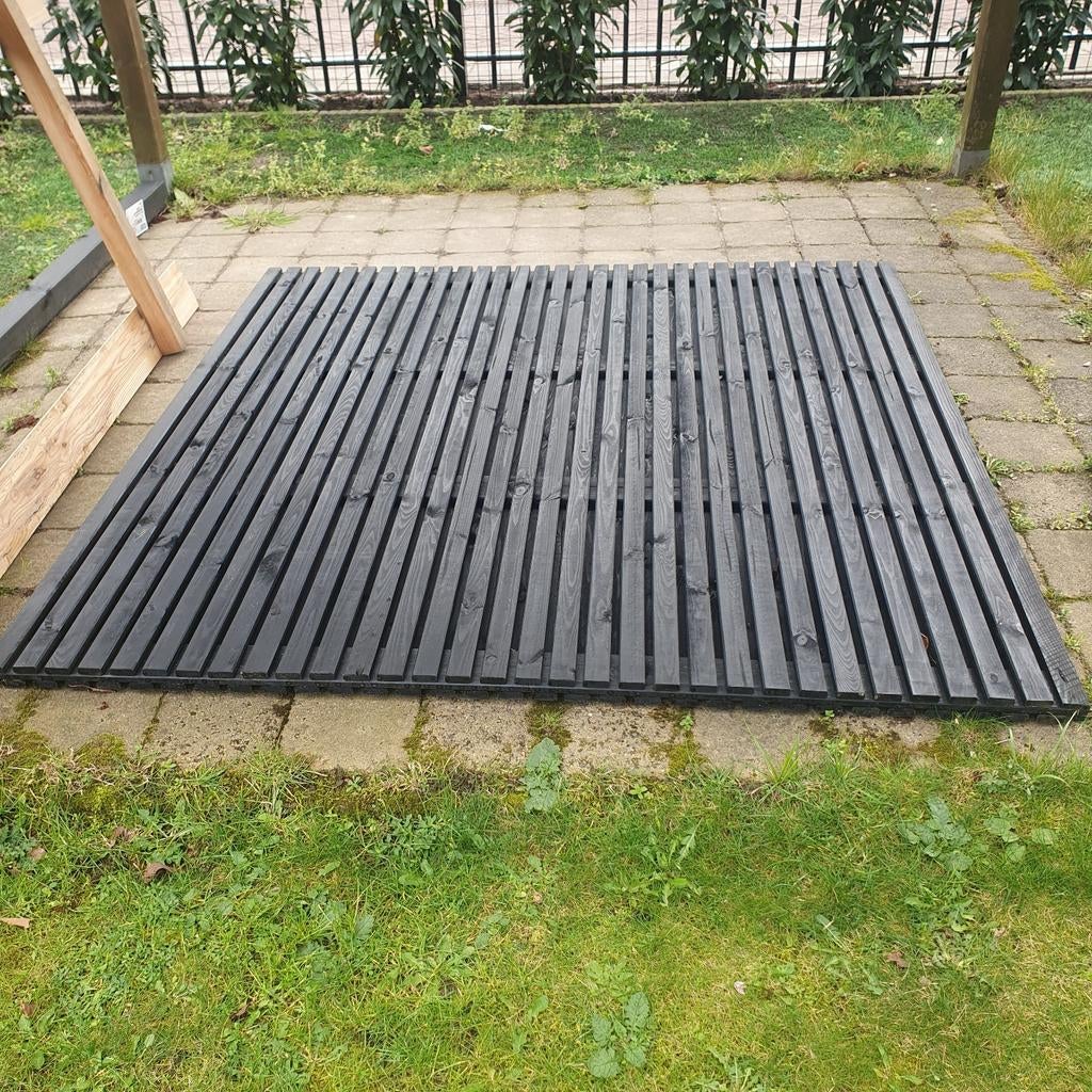 Houten schutting Andalusië  zwart, Ophalen, Nieuw, Hout, Tuinhek