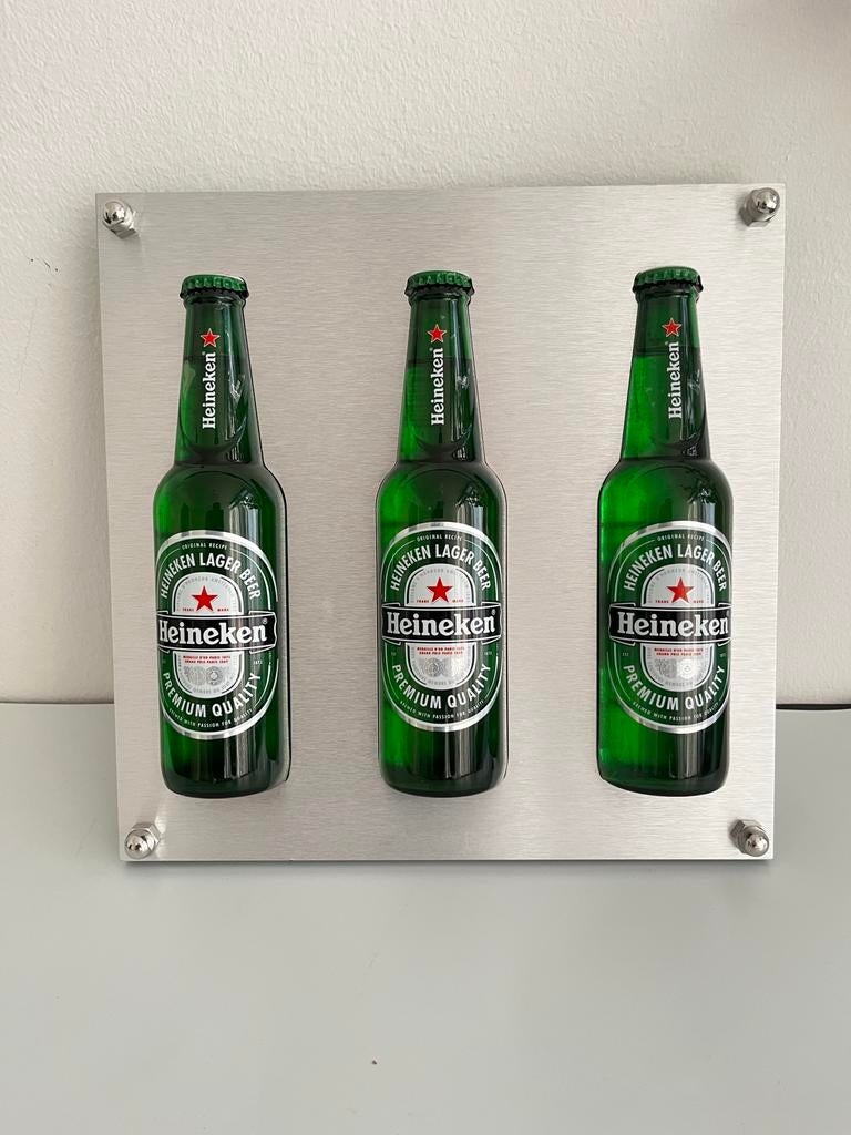 Heineken LED Lichtreclame - Uniek Decoratiestuk, Ophalen of Verzenden, Zo goed als nieuw, Reclamebord, Plaat of Schild, Heineken