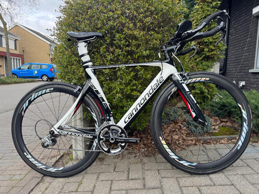 Cannondale Slice Carbon Triatlonfiets — Maat 54, Fietsen en Brommers, Fietsen | Racefietsen, 28 inch, Gebruikt, Carbon, 15 tot 20 versnellingen