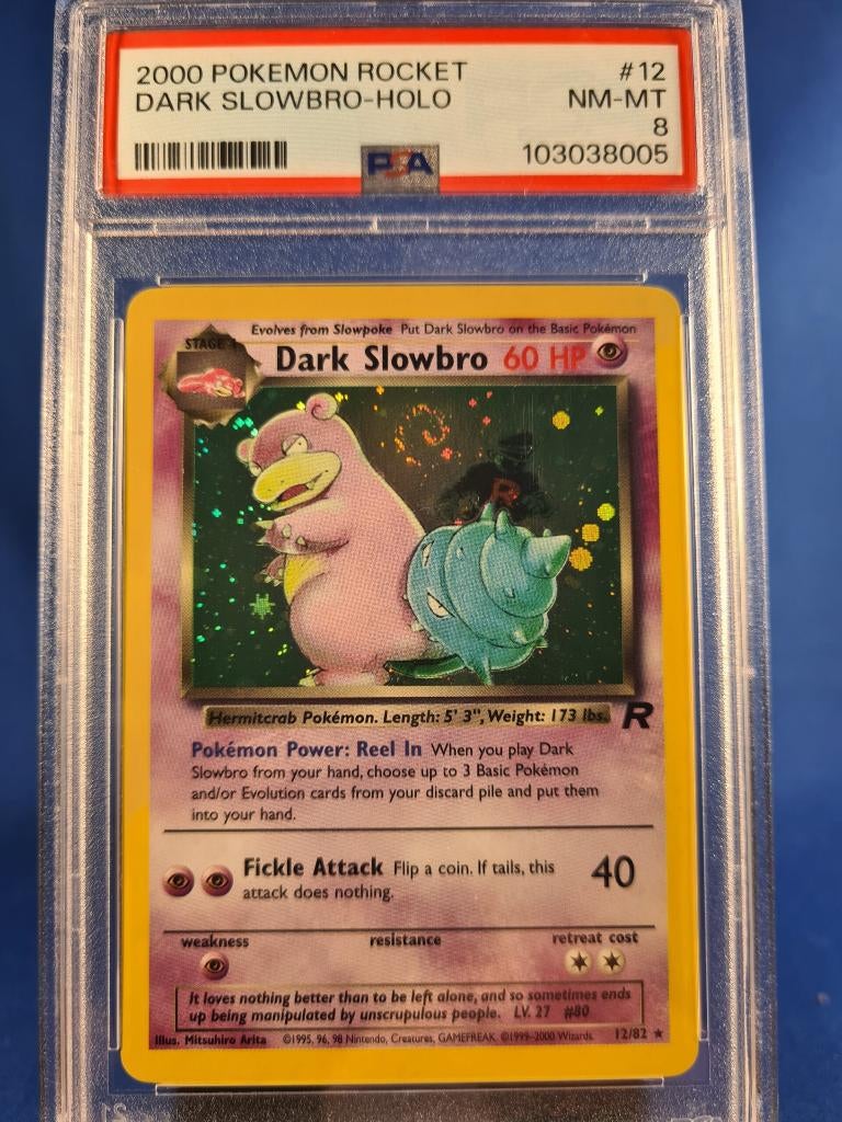 Dark Slowbro 12/82 - Team Rocket (PSA 8), Hobby en Vrije tijd, Verzamelkaartspellen | Pokémon, Verzenden, Gebruikt