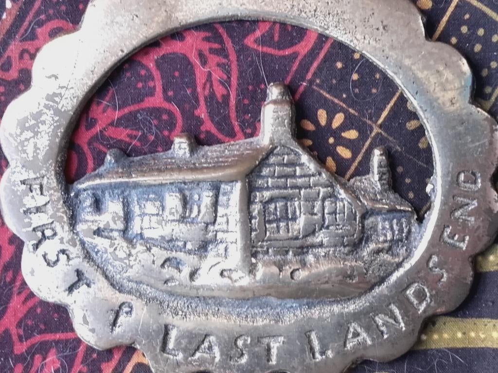 Lands End antiek koper kleppermannetje uit Engeland 9,6 cm., Ophalen of Verzenden, Koper