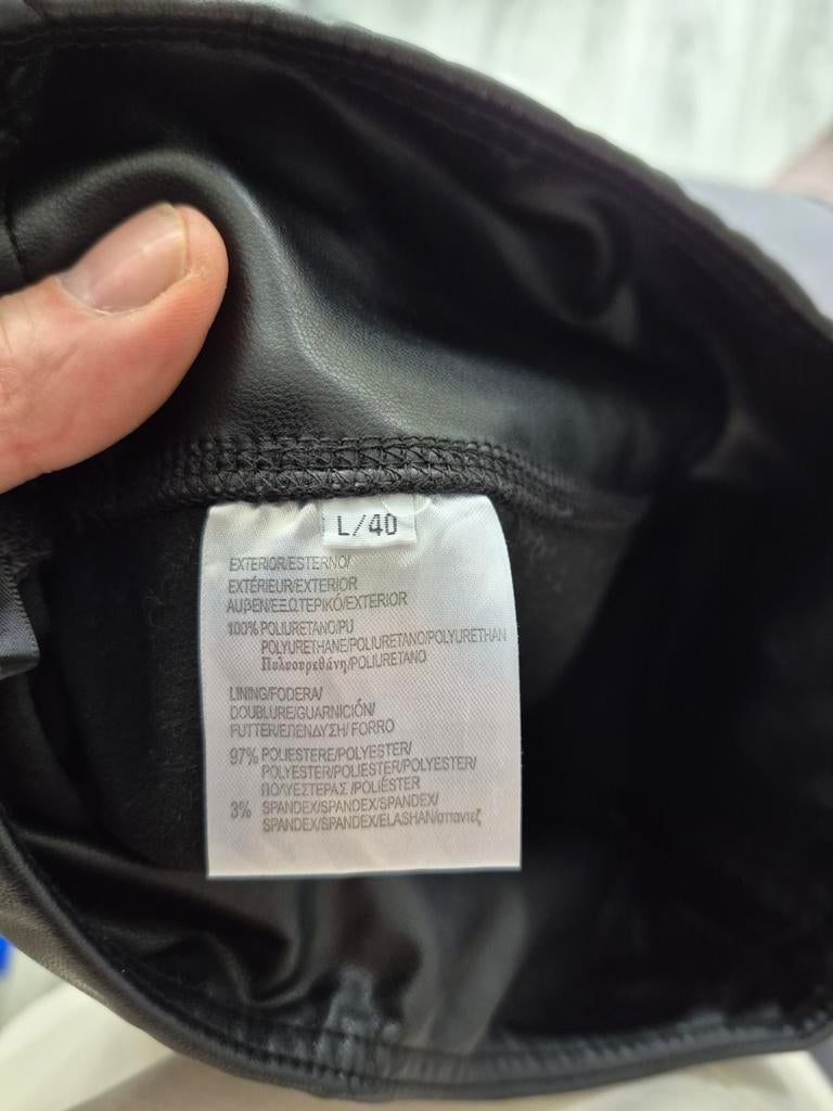 Zwarte Leren Legging Maat L/40, Kleding | Dames, Legging, Zwart, Maat 40/42 (M), Ophalen of Verzenden