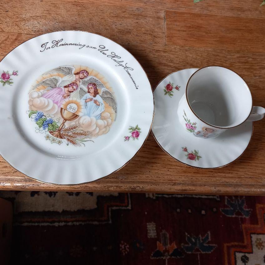 Communie dejeuner, ontbijtsetje, Ophalen of Verzenden