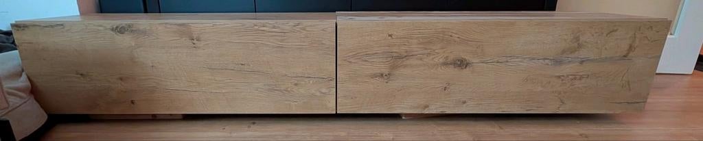 Zwevend TV-meubel met klep, 200 cm breed, Ophalen, Gebruikt, 50 tot 100 cm, Minder dan 100 cm