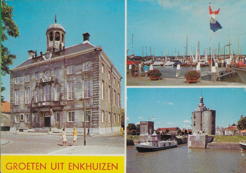 Enkhuizen gelopen Ansichtkaart ( 1317 ), Ophalen of Verzenden, 1980 tot heden, Gelopen, Noord-Holland
