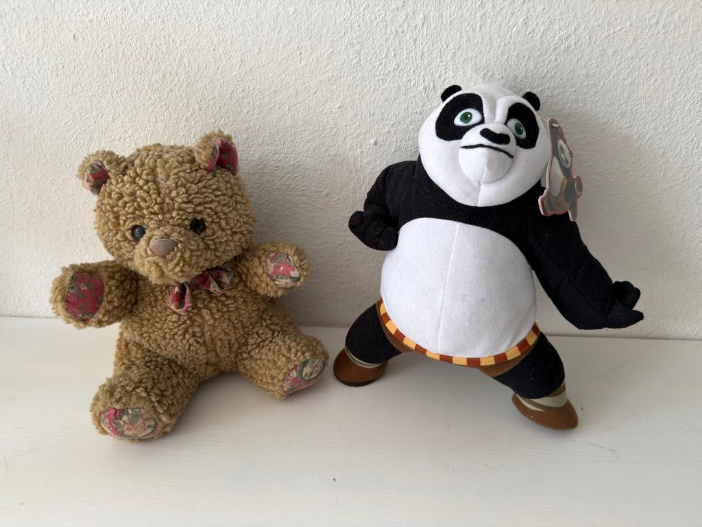 Knuffels: Kungfu Panda (nieuw) en Teddybeer, Overige karakters, Beer, Nieuw, Ophalen of Verzenden