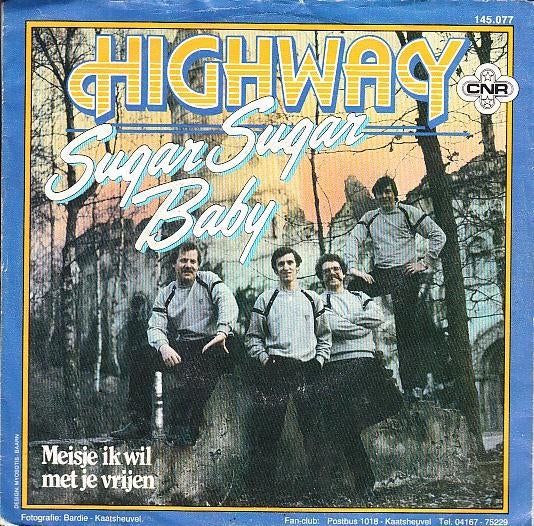 highway - sugar sugar baby ( piraat / 1983), Gebruikt, 7 inch, Single, Ophalen of Verzenden
