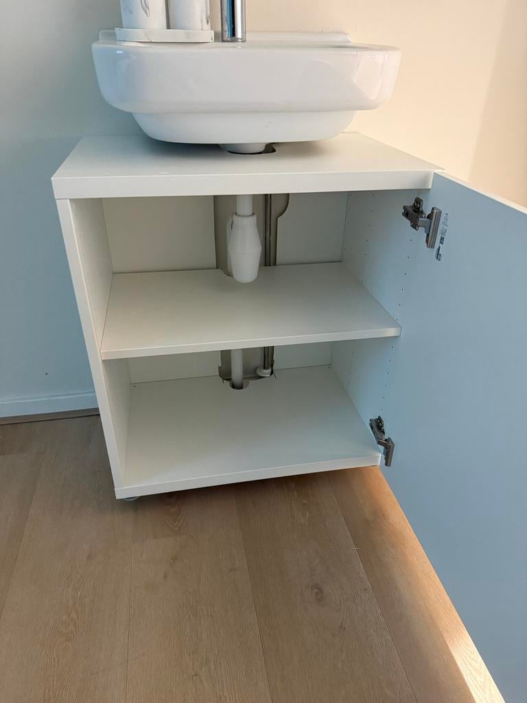 Wasbak met onder- en bovenkast, Huis en Inrichting, Minder dan 50 cm, Gebruikt, Ophalen of Verzenden, Wastafelkast