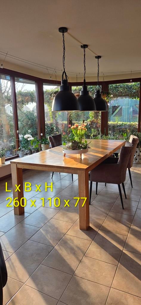 Prachtig mooie grote tafel. Moet weg vanwege verhuizing., Huis en Inrichting, Tafels | Eettafels, Ophalen, 200 cm of meer, 50 tot 100 cm