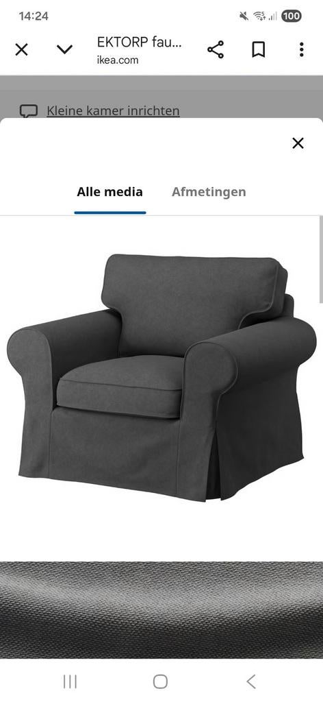 Ektorp stoel, Ophalen, Zo goed als nieuw, 75 tot 100 cm, 100 tot 125 cm