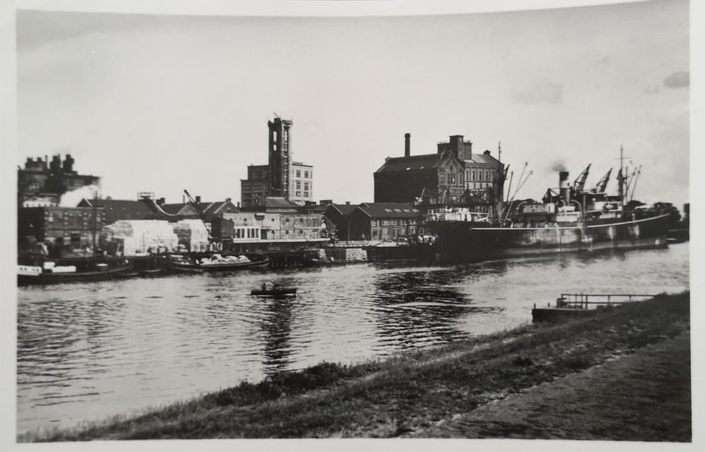 IJmuiden - Noordzeekanaal met Papierfabriek 1948, Verzenden, 1940 tot 1960, Noord-Holland