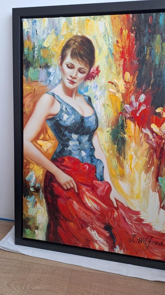 Schilderij van Spaanse dame., Ophalen