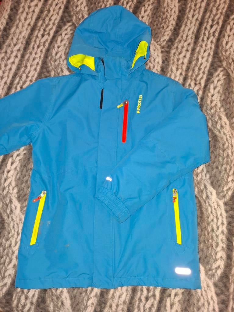 Protest ski-jas maat 176 - blauw, Gebruikt, Protest, Jongen of Meisje, Ophalen of Verzenden