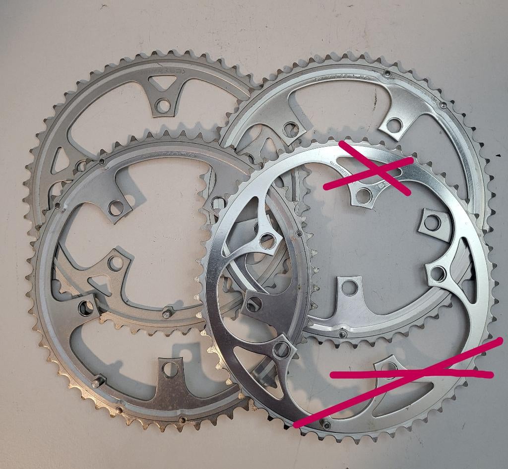 Shimano chainrings 53T BCD130 6/7/8 speed – NOS -  20€/each, Ophalen of Verzenden, Nieuw, Crankstel of Pedalen, Shimano