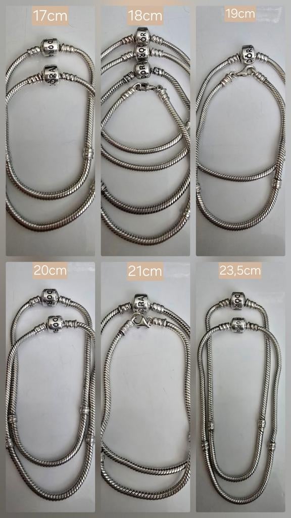 Zilveren en dubbele leren gevlochten Pandora armbanden, Sieraden, Tassen en Uiterlijk, Bedels, Ophalen of Verzenden, Zo goed als nieuw