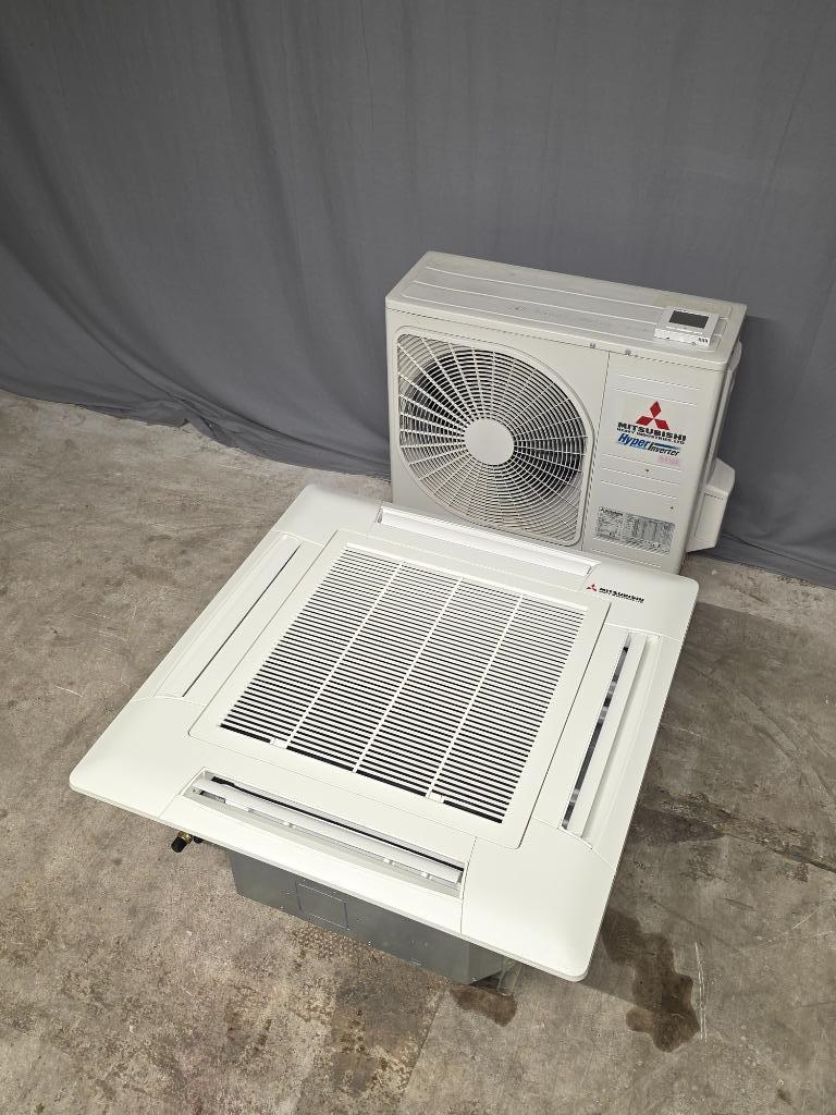 Mitsubishi Heavy Hyper Inverter plafond inbouw cassette 5 kW, Koelen en Ontvochtigen, Timer, Plafondventilator, 3 snelheden of meer