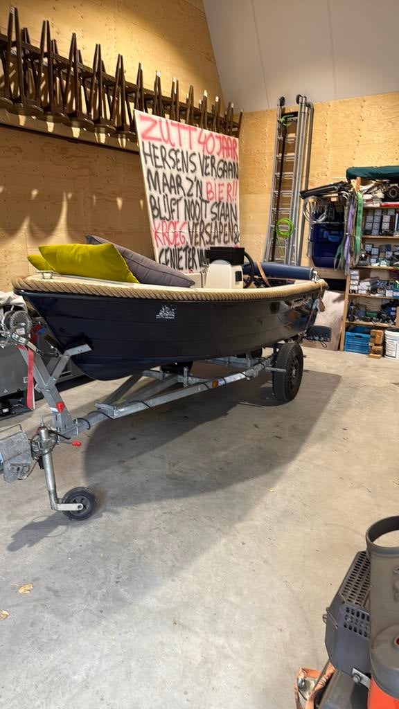 Topcraft 410 classic sloepje, Watersport en Boten, Sloepen, Ophalen, Tot 10 pk, Zo goed als nieuw, 3 tot 6 meter