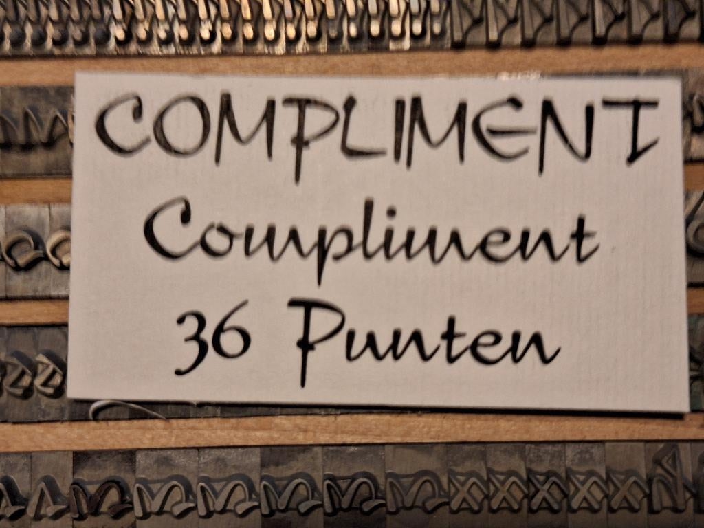 Boekbinden, Drukletters, Loden letter, Verguldpers, Ophalen of Verzenden