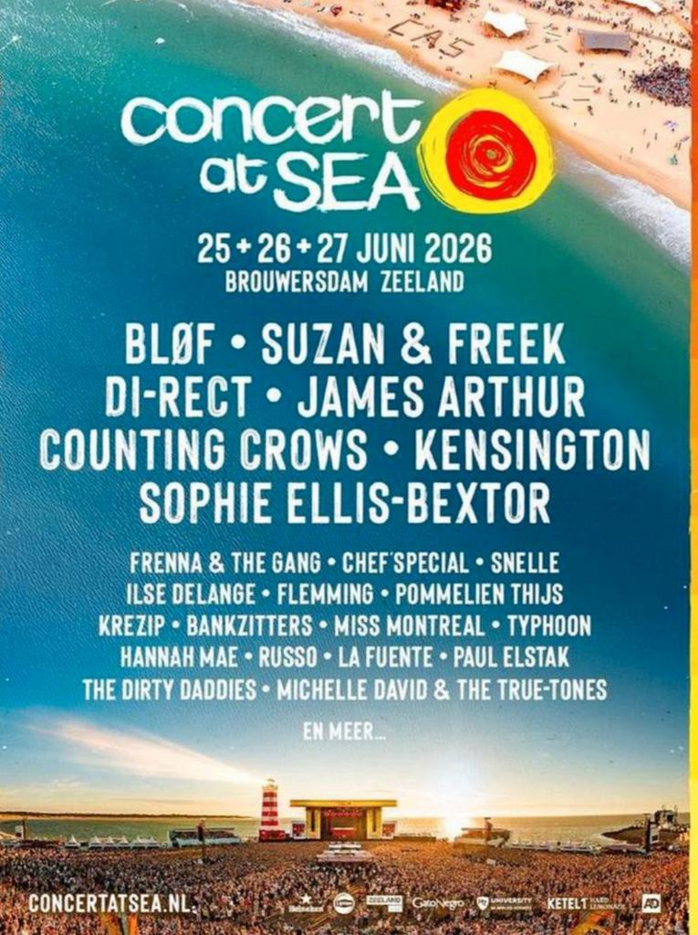 Ticket concert at sea zaterdag, Tickets en Kaartjes, Twee personen