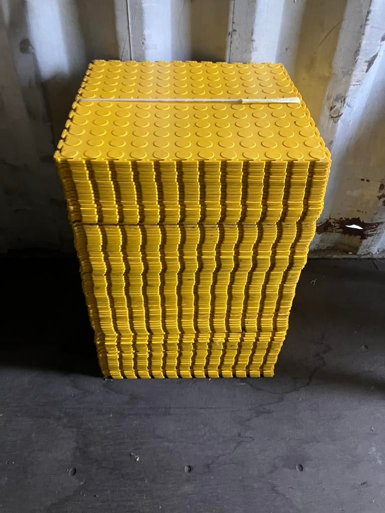 24 m2 nieuwe PVC kliktegels hamerslag 490x490x6mm, Ophalen, Kunststof, Q, 50 tot 150 cm