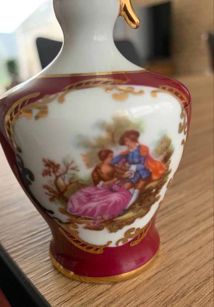 Goudeville Limoges Miniatuur Vaas, Antiek en Kunst, Antiek | Vazen, Ophalen of Verzenden