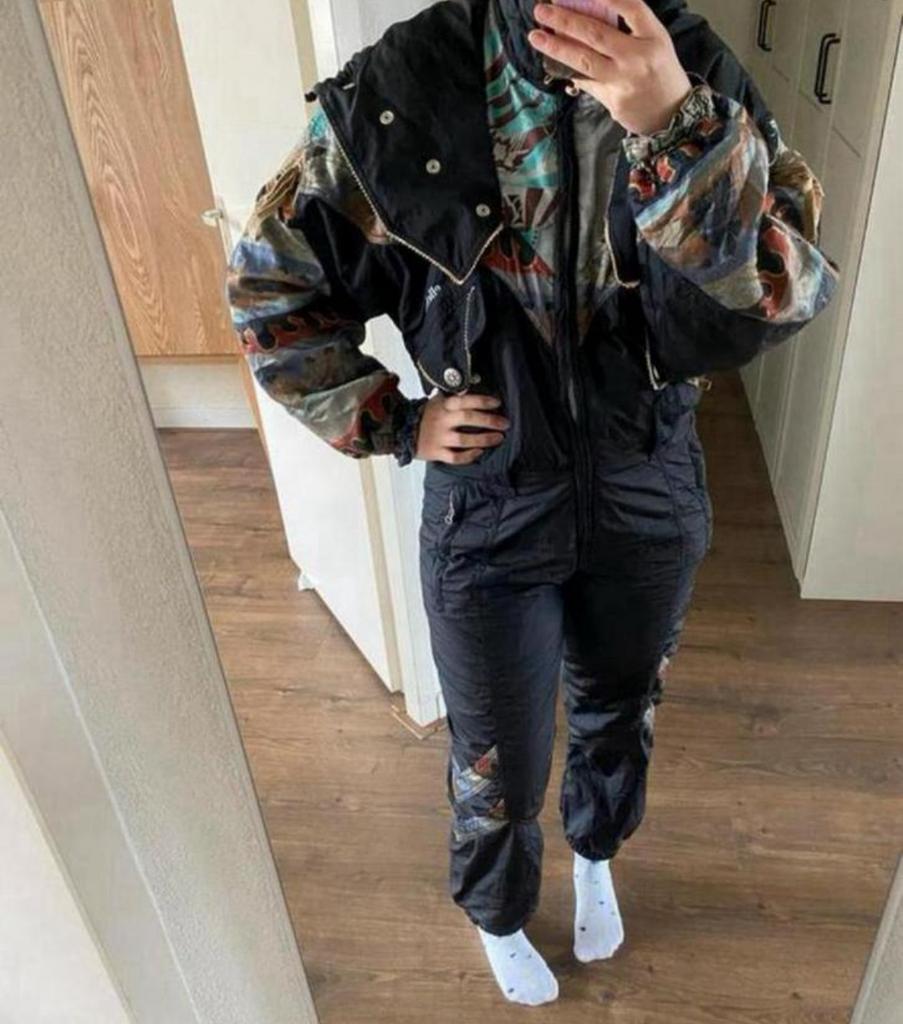 Fout vintage retro skipak maat 40, Kleding | Dames, Wintersportkleding, Ophalen of Verzenden, Gedragen, Maat 38/40 (M), Pak