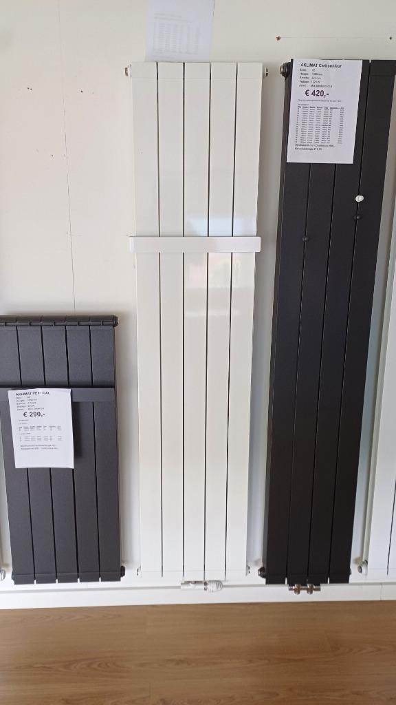 designradiator wit 185*41cm 1377W aluminium vertikaal, Doe-het-zelf en Verbouw, Verwarming en Radiatoren, Nieuw, Radiator, 800 watt of meer