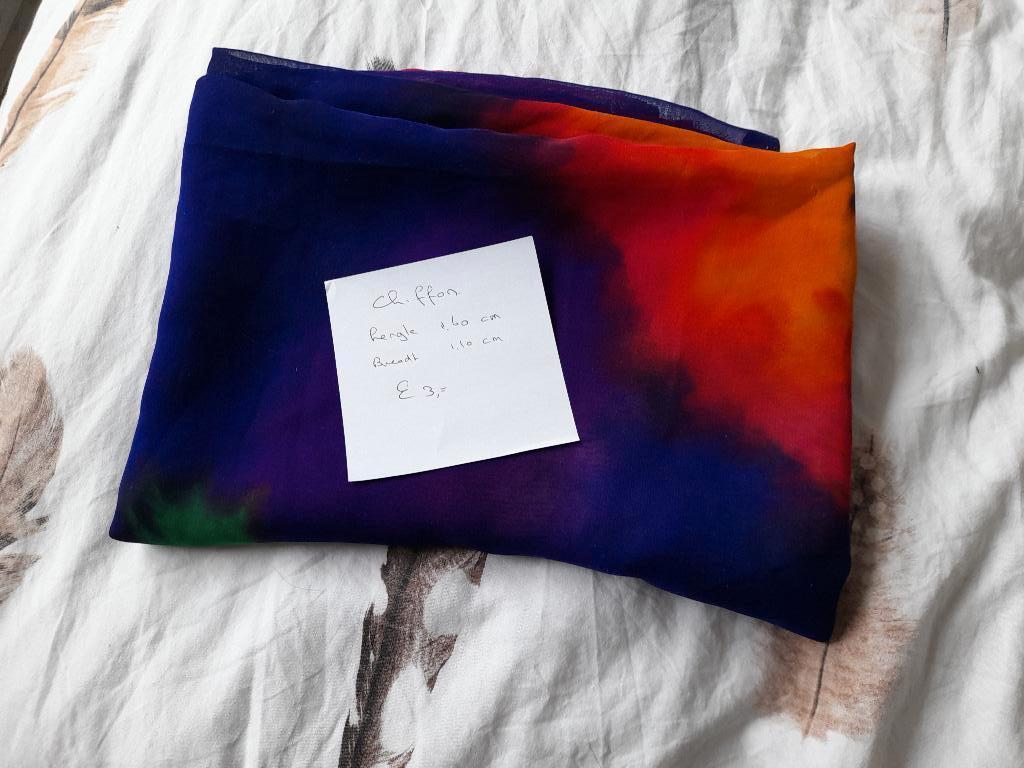 Stoffen - Chiffon - prachtige kleuren, Overige materialen, Overige kleuren, Nieuw, Ophalen of Verzenden