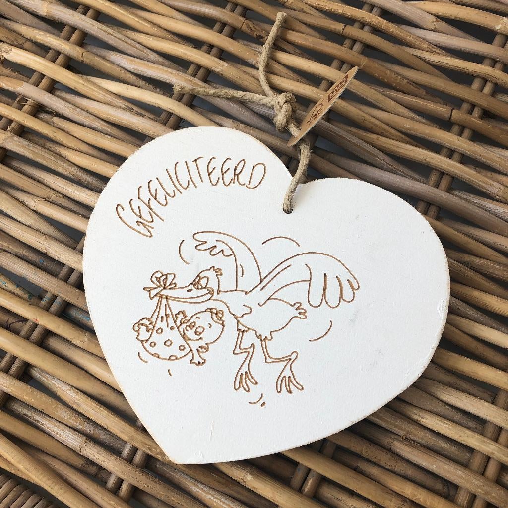 Gefeliciteerd baby ooievaar Nieuw!, Ophalen, Nieuw