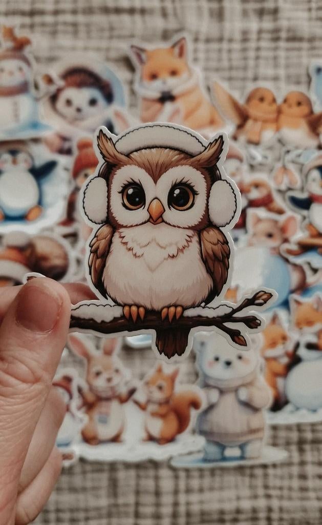 Cute Winter Stickers set Mini/Regular/Complete (handmade), Hobby en Vrije tijd, Stickers en Plaatjes, Nieuw, Meerdere stickers