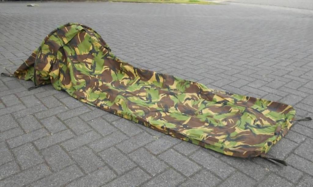 Bivakzak camouflage  ex leger, Ophalen of Verzenden, Landmacht, Nederland, Kleding of Schoenen