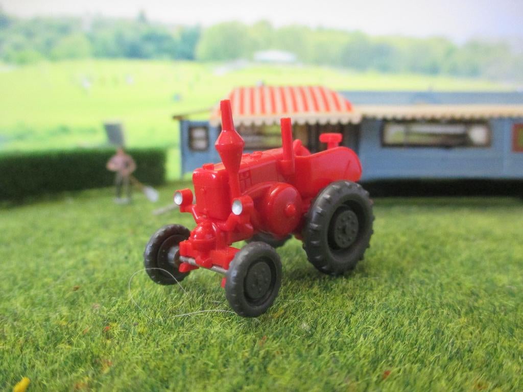 1937-1955 Lanz Bulldog Tractor D1506 Wiking wijnrood, Ophalen of Verzenden, Gebruikt, Hijskraan, Tractor of Landbouw, Wiking
