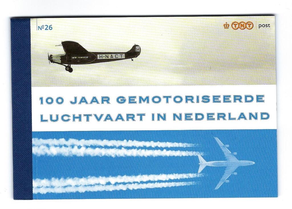 Prestigeboekje 26 100 jaar Gemotoriseerde Luchtvaart, Ophalen of Verzenden, Na 1940, Postfris