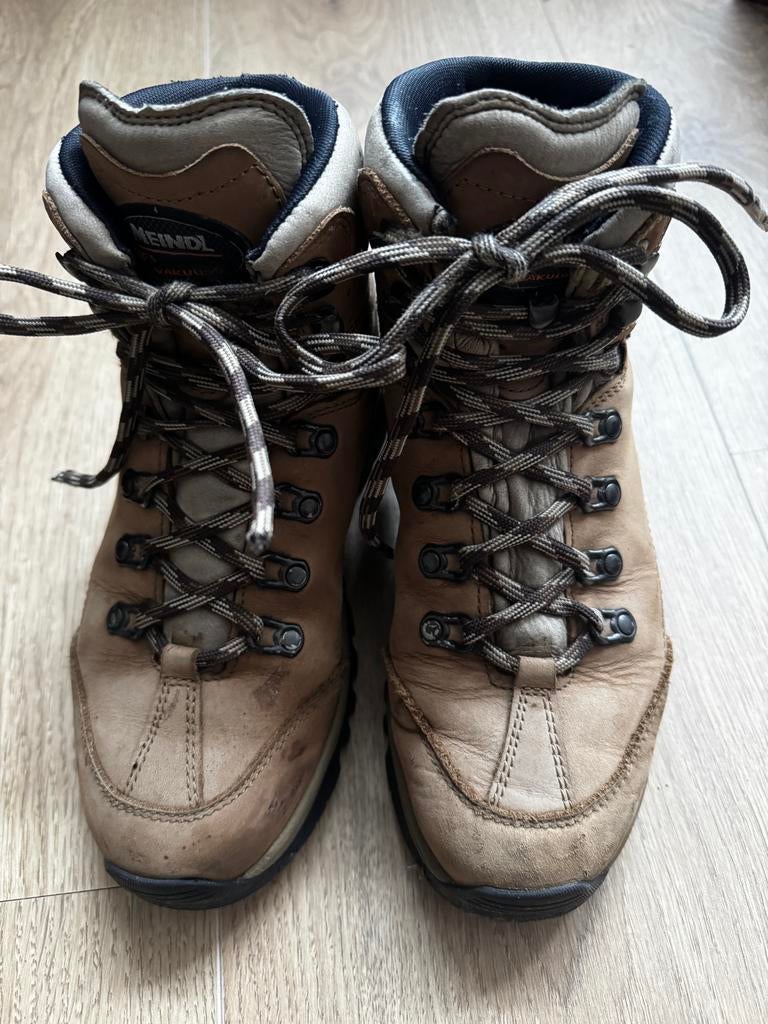 Meindl leren wandelschoenen dames mt 40 - Gebruikt, Bruin, Gedragen, Wandelschoenen, Ophalen of Verzenden