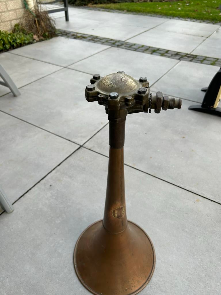 Koperen Scheepshoorn Kockums - Collectorsitem, Ophalen of Verzenden, Koper