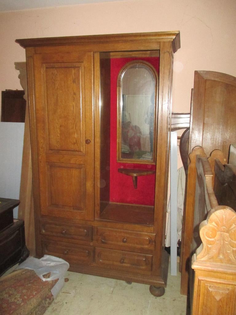 halkast in eikenhout, Ophalen, 25 tot 50 cm, Eikenhout, 50 tot 100 cm