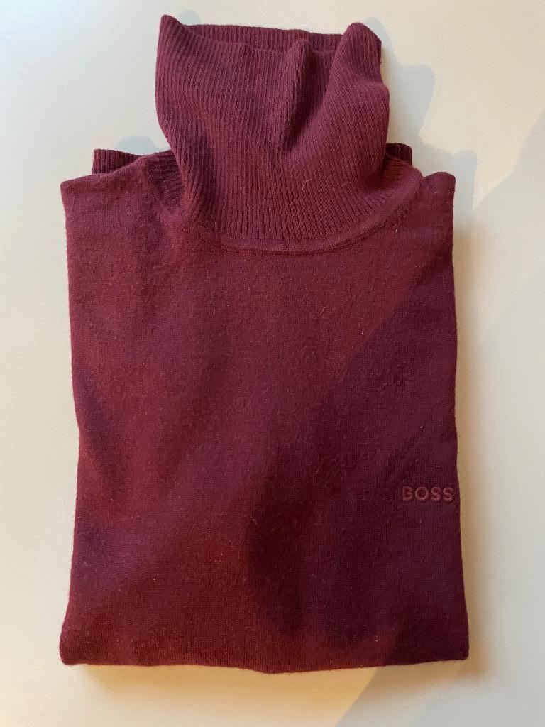 Boss trui coltrui rolkraag M 100% wol, Kleding | Heren, Ophalen of Verzenden, Nieuw, Rood