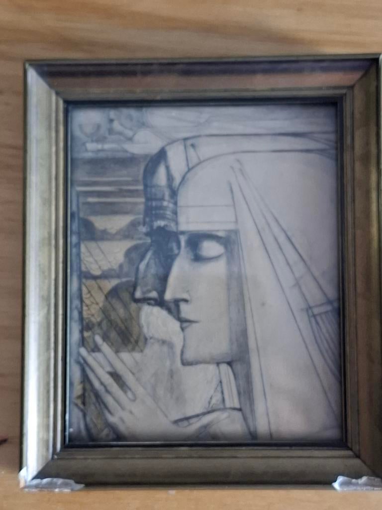 Tekening Jan Toroop 10x12, Antiek en Kunst, Ophalen of Verzenden