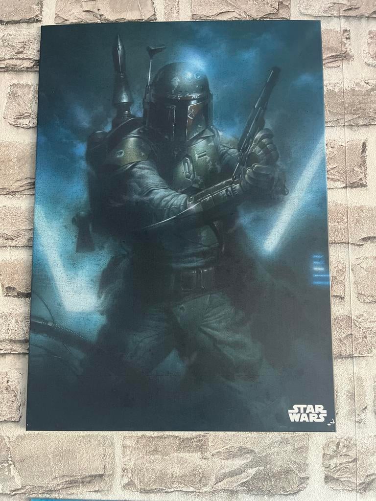 Boba Fett Displate - Star Wars, Verzamelen, Ophalen, Rechthoekig Staand, Nieuw, A1 t/m A3